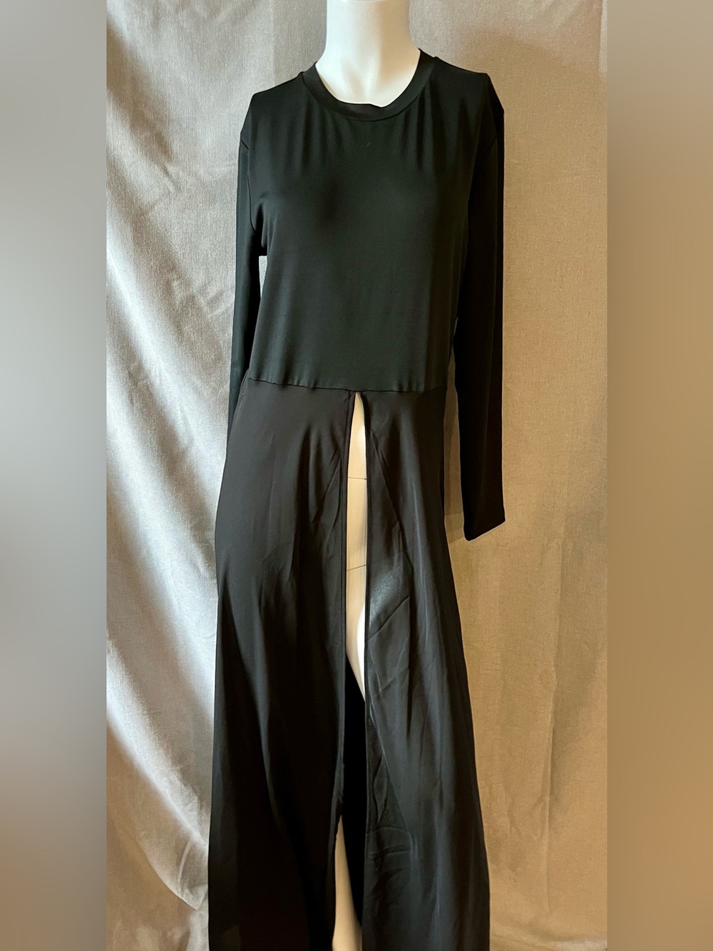 Exclusive Black Maxi Dress - Elegant Women's Split front Evening Gown